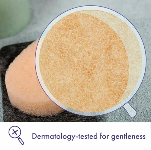 Buf-Puf Gentle Facial Sponge - Reusable All-Purpose Cleanser, Pack of 6