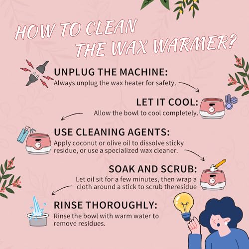 Ajoura Digital Wax Warmer, 10 minutes Quick-Heat Hair Removal Kit with Precision Temp. Control, Wax Heater including 30 Waxing Sticks & 2 Pairs of Gloves, Ideal Home & Salon Use for Whole Body