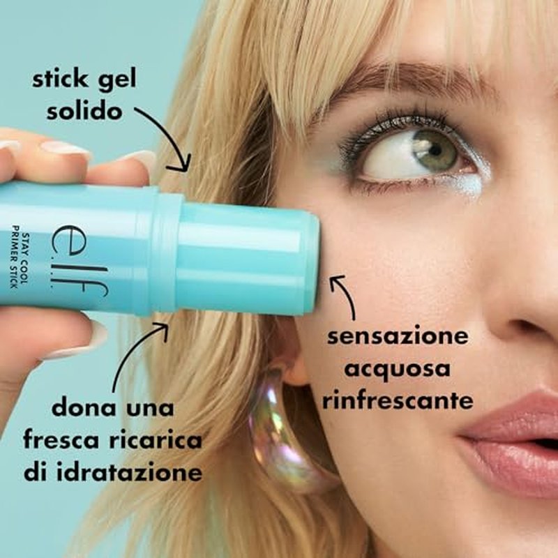 e.l.f. Stay Cool Primer Stick,Hydrating Gel Primer Preps Skin For Makeup,Imparts A Cooling Feel,Infused With Aloe Water,Vegan & Cruelty-Free,(Pack of 2)