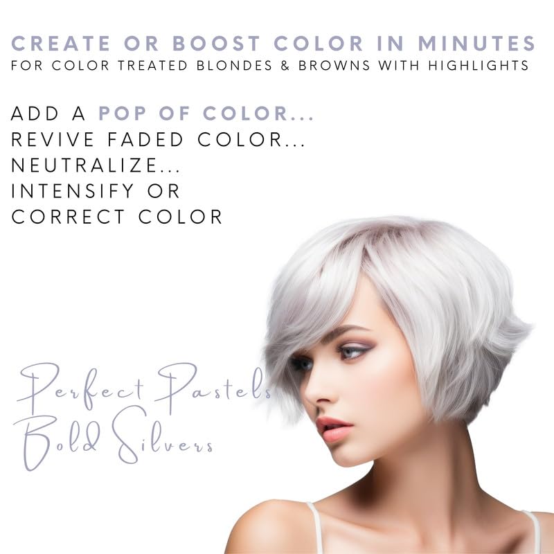 Watercolors Metallic Color Depositing Shampoo - Silver 8 Fl Oz - Intense Shine & Revive Fading Tones