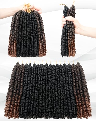 10 Inch Passion Twist Crochet Hair - Mixed Color Combo Pack 8 Packs 1B+T30