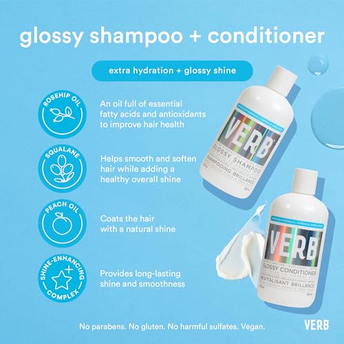 VERB Glossy Conditioner ? Conditions, Detangles + Adds High Shine for Thick to Coarse Hair ? Vegan, No Parabens or Harmful Sulfates