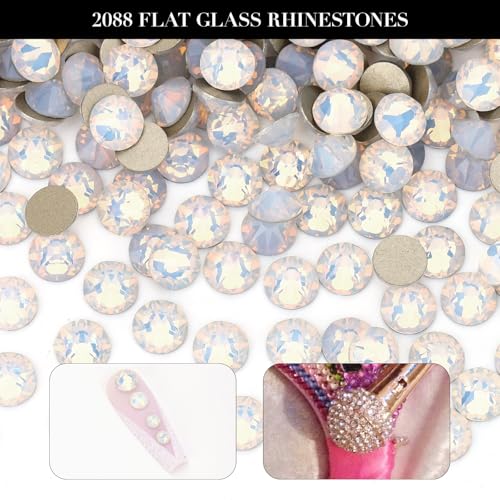 Novani 16 Facets Rhinestones White Opal SS20 - Non-Hotfix Nail Art & Crafting