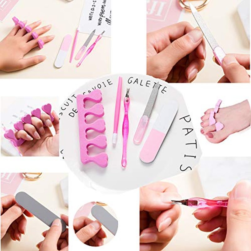 102PCS Spa Party Favors for Girls Women Multiple Spa Supplies Bday Gift - Spa Masks Tote Bags Colored Hair Extensions Body Butterfly Mixed Nail Decal Set Nail File Toe Separator and More Nail Care Kit