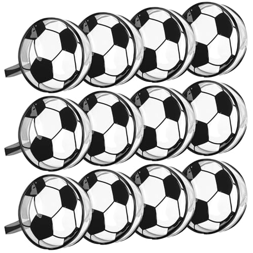 Soccer Makeup Bags - 12 Waterproof PVC Cosmetic Pouches, Vibrant Design