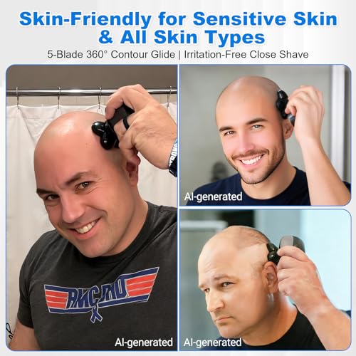 6 Pack Replacement Head Blades for Freebird Head Shaver - Model: 6 Repl Head