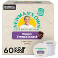 Newman's Own Organic French Roast Coffee K-Cup Pods - 10 Count, Pack of 6