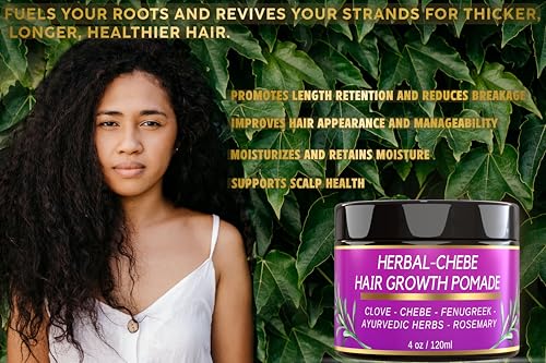 Chebe Hair Growth Grease - Herbal Pomade for Hair Loss & Edges - 4oz