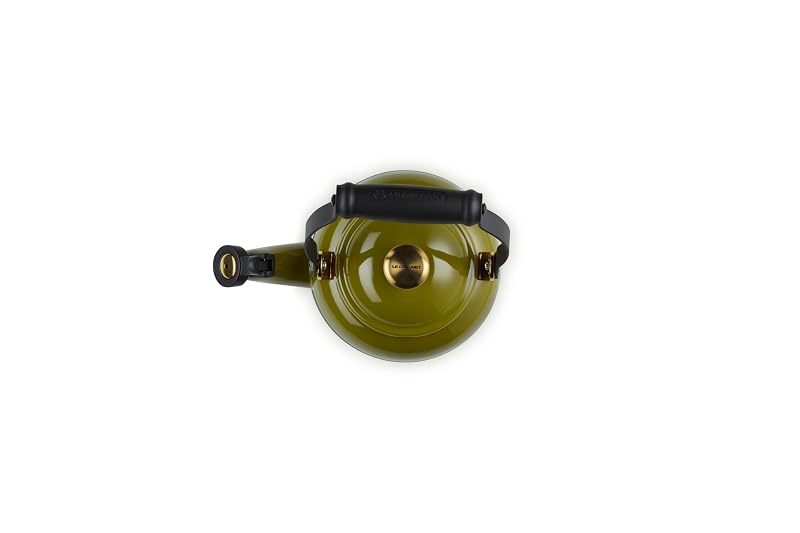 Olive Demi Tea Kettle 1.25 qt - Enamel On Steel, Le Creuset