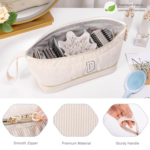 ELCUPA Ivory Double-Layer Personalized Hair Dryer Travel Case for Shark FlexStyle & Airwrap