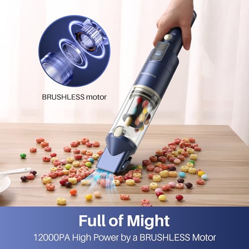 Cordless Handheld Vacuum Cleaner 12000Pa with LCD Screen for Car Home Office