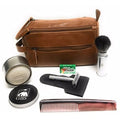 G.B.S Men's Grooming Set - Butterfly Double Edge Razor, Toiletry Bag, Badger Shave Brush Case Chrome, Hair Dressing Comb, Stainless Steel Bowl & DE Blades!