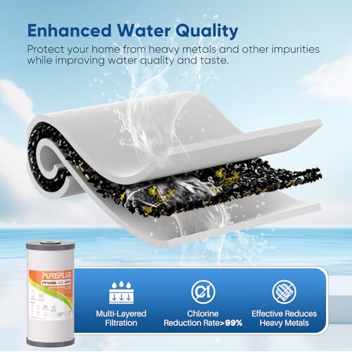 Heavy Metal Reduction Whole House Water Filter 10x4.5 Inch - 4 Pack, Deluxe Variation