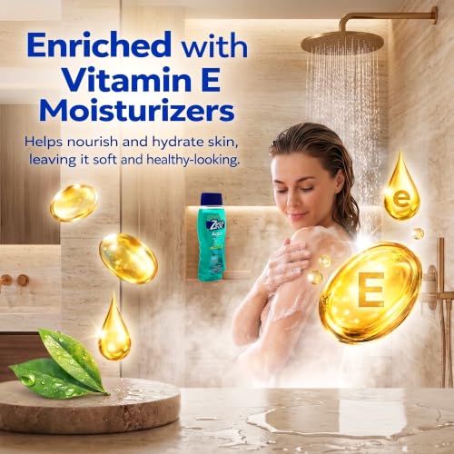 Zest Aqua Body Wash with Vitamin E - Hydrating 18oz, Pack of 3
