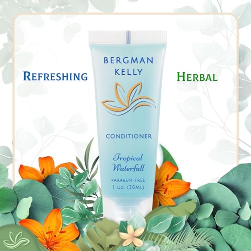 Travel Shampoo & Conditioner Set - Tropical Waterfall Scent, 50 Pack - Bergman Kelly