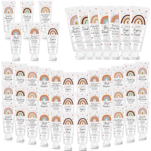 36 Pcs Teacher Appreciation Hand Cream Gift Set - Boho Rainbow Style