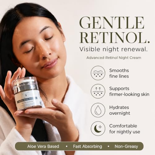 Kleem Retinol Face Moisturizer 1.7 Fl Oz Pack of 2 - Anti-Aging Night Firming Cream