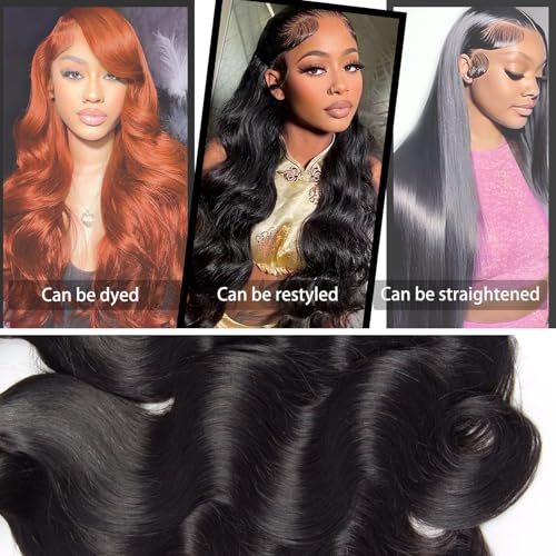 Chikamlty 10 Inch Black Body Wave Human Hair Bundles 12A Virgin Remy Extensions