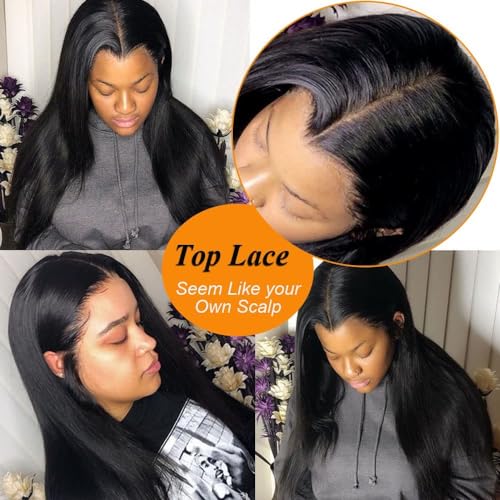 Human Hair Lace Closure 4x4 Transparent Swiss Lace Straight 18 Inch Black - Variation of THIS listing