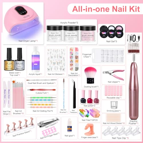 Acrylic Nail Kit with Colors & Tools for Beginners - Seasons Color Variation