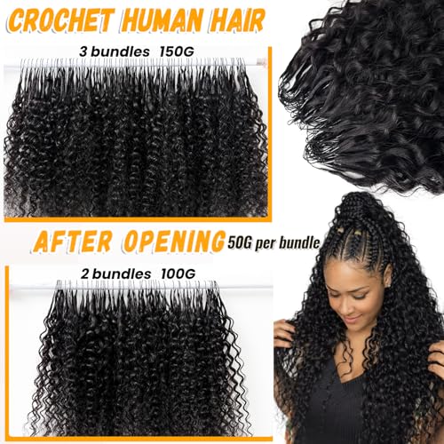 14 Inch Pre-Separated Curly Crochet Hair Extensions for Black Women - Burmese 3C-4A, 50g
