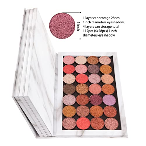 Allwon 4-Layer Magnetic Makeup Palette | Large Book-Shaped Storage for Eyeshadow, Lipstick, Blush, Powder