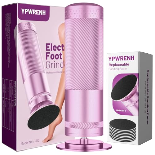 Electric Foot Callus Remover: Diamond-Coated Foot File with 3 Adjustable Speed - 60pcs Sandpaper Discs, Detachable Washable Head - Professional Pedicure Tools for Women