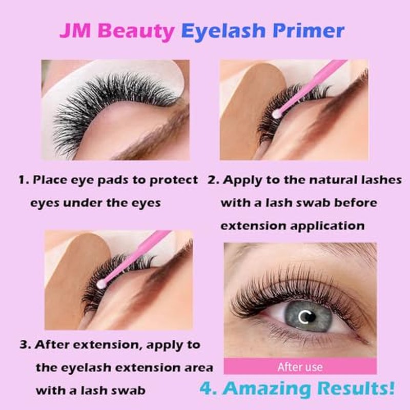 Fragrant Strawberry Scented Eyelash Extension Primer, Pre-treatment for Eyelash Extensions, Professional Deep Cleansing Formula,15ml, Up to 30% Increase Bonding Retention and Lash Health