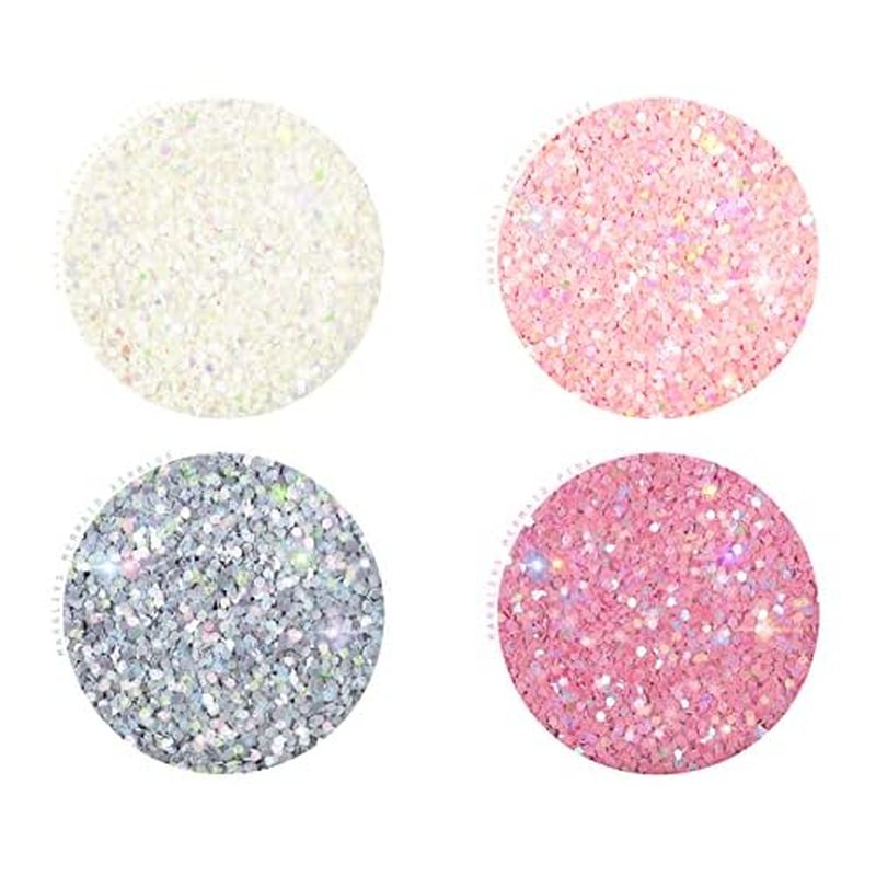 MARBLERS Holographic Glitter [Mermaid 8 Color Set] 4oz (112g) | Chunky | Non-Toxic, Vegan, Cruelty-Free | Face, Body, Eyeshadow, Hair, Party Makeup | Nail Art, Polish | Resin, Tumbler, Slime, Craft