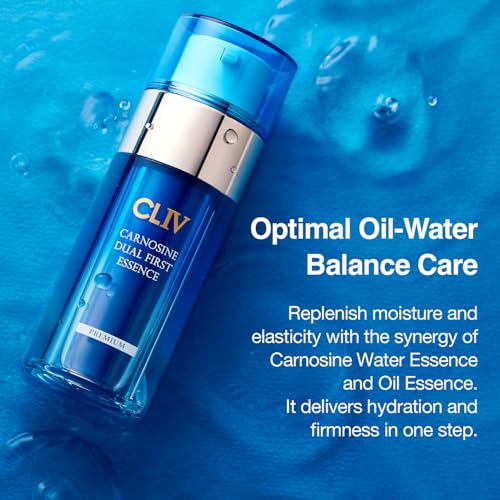 CLIV Carnosine Dual First Essence ? Korean Skincare Facial Moisturizer with Carnosine, Retinol & Peptides ? Hydrating & Smoothing Formula for Skin Tone & Elastic Feel ? 3.38 fl oz (100ml)