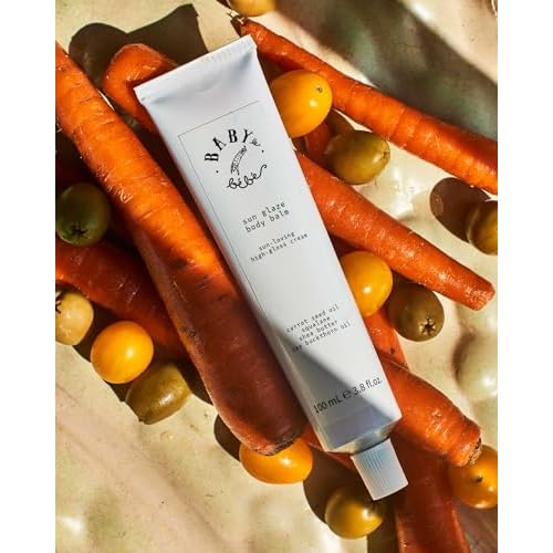 Sun Glaze Body Balm Hydrating Body Oil for Glowing Skin- Natural Plant Based Formula with Carrot Seed Oil, Squalane, Shea Butter and Sea Buckthorn Oil- Lightweight- 3.8 fl oz
