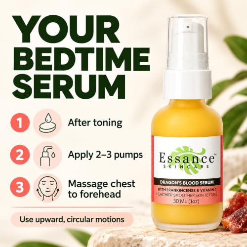 Essance Dragon's Blood Face Serum 1 oz - Lightweight Hydrating Serum for Dry Skin