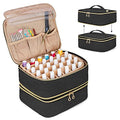LUXJA Detachable 2 Layers Nail Polish Storage Case Holds 60 Bottles - Black