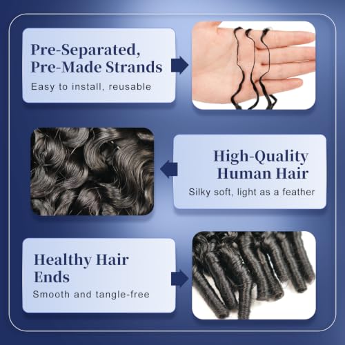 Crochet Human Hair - 16 Inch Burmese Curly Pre-Separated Feather Extensions Variation of THIS listing