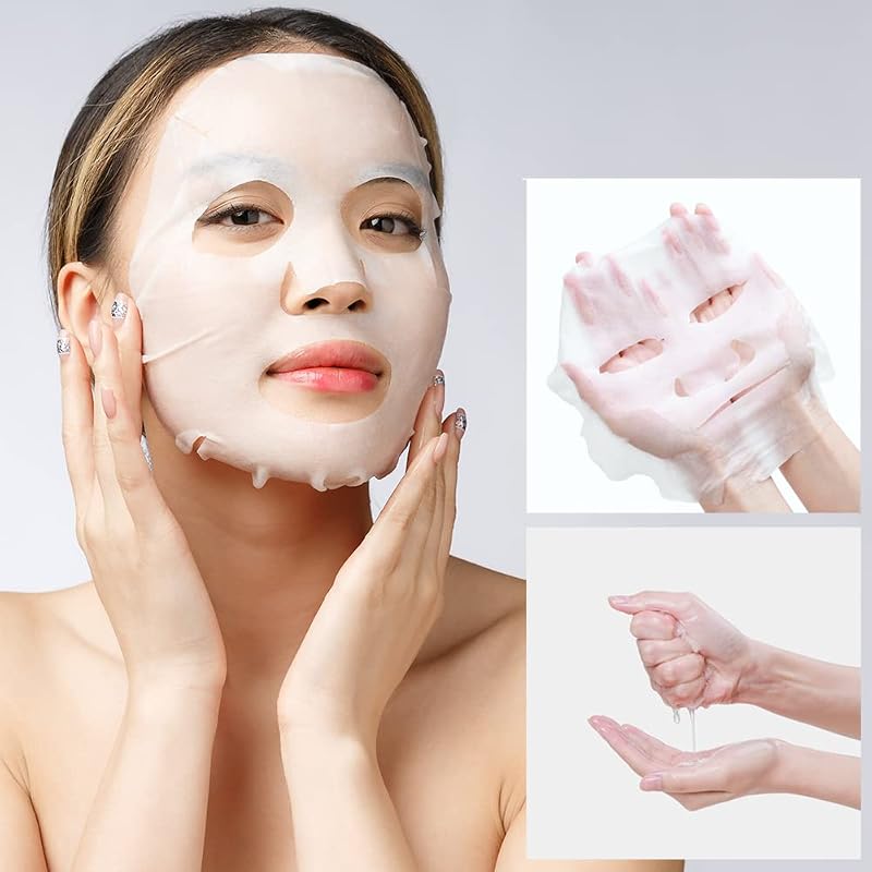 Retinol Hyaluronic Sheet Mask Gift Pack - 20 Count, Hydrating Rejuvenating Facial Masks