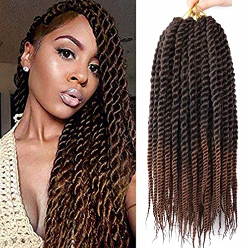 7 Pack 18 Inch Senegalese Twist Crochet Hair Extensions for Black Women - T30 Variation