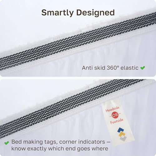 California Design Den 2-Pack Organic Cotton King Fitted Sheets - Bright White, 15-inch Deep Pockets