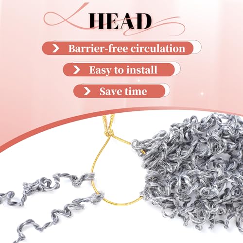 Pre Looped Crochet Hair - Senegalese Twist 10 Inch, Gray, 8 Packs