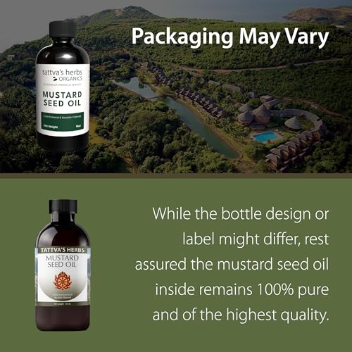 Unrefined Cold-Pressed Mustard Seed Oil for Hair & Skin - 16oz