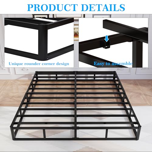 8 Inch Queen Box Spring - Heavy Duty Metal Mattress Foundation - Supports 3000 lbs - Variation: Queen / 8 Inch