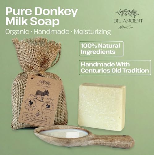 Donkey Milk Soap Bars (Pack of 4) Natural Moisturizing Face & Body Handmade