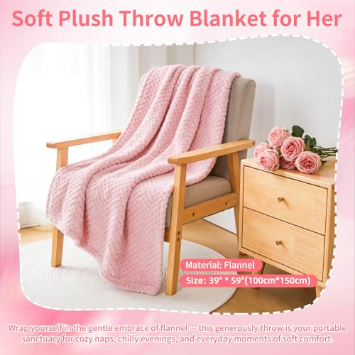 ATOMAKER Pink Rose Self-Care Gift Basket Set for Women, Relaxation Spa Collection