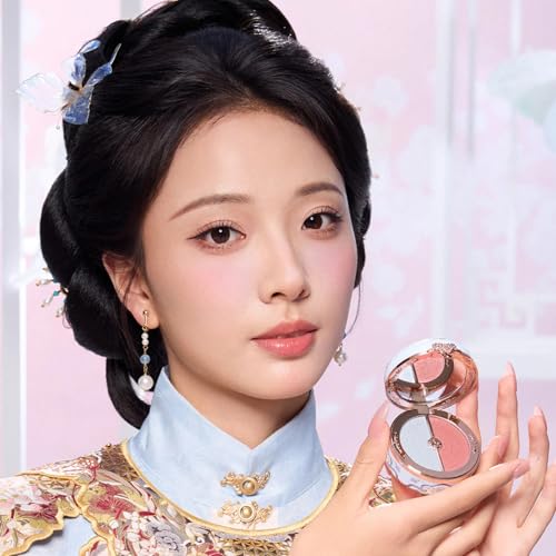 Flower Knows Butterfly Cloud Blush & Highlight Duo Blue Pink Matte Powder, 0.21 Oz (02 Seaborne Moon)