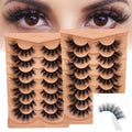 Ultra Fine Ultra Soft 3D Cluster False Lashes - 7 Pairs Natural Cat Eye/Fox Eye Eyelashes, 10-18mm Fluffy Individual Lashes for All Eyes Shapes, Low-Carbon Material Comfortable All-Day Wear