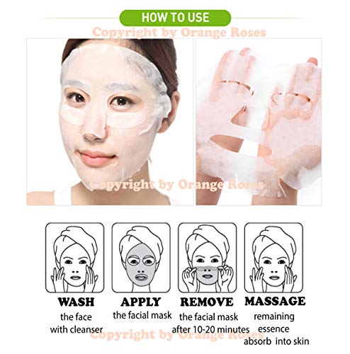 OBS Lab 30 pcs Hydrating Facial Mask Sheets - Moisturizing Korean Skin Care Variety Pack