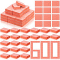 600 Pcs Mini Nail Buffer Blocks - Dual-Sided 80/100 Grit Orange for Nail Care