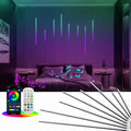 RGB+IC Smart Recessed Wall Panel Lights 8PCS with Varying Lengths - App & Remote Control