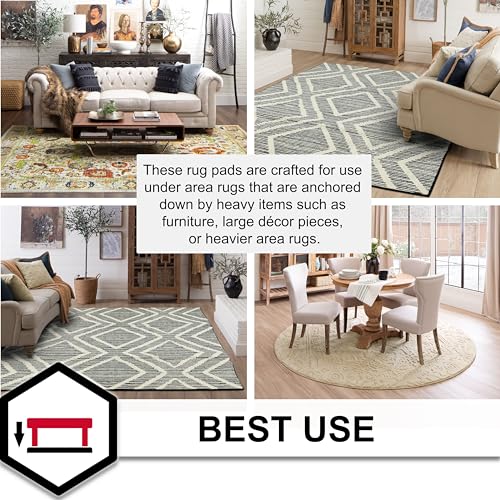 Mohawk Home Felt Rug Pad 4' x 6' – 3/8 Inch Thick Underlay for Hardwood Floors
