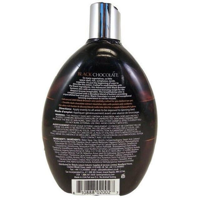 Black Chocolate 200X Silicone Bronzer Tanning Lotion for Indoor & Outdoor Use