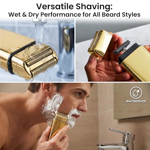 Gold Replacement Foil and Cutter Set for Babyliss FXFS2G Shaver - 3 Pack